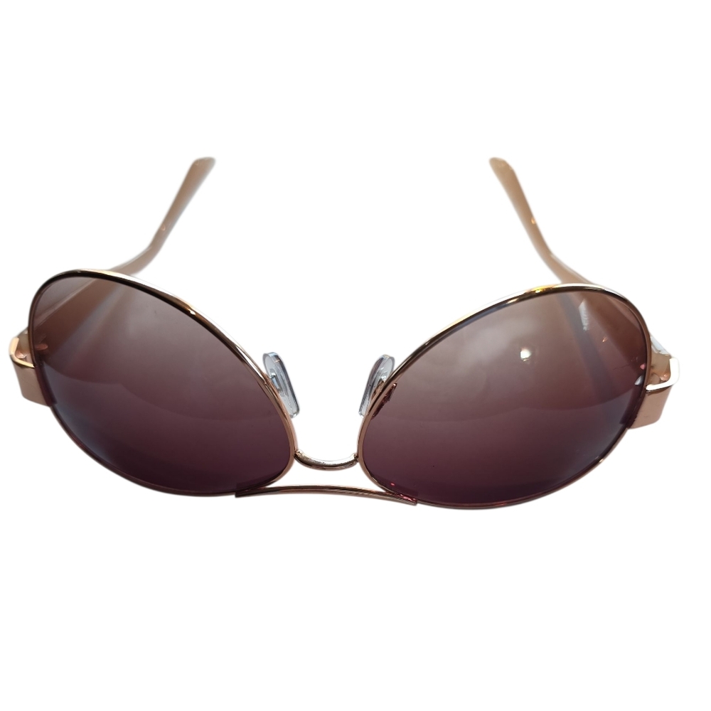 Juicy Couture Rose Gold and Brown Aviator Sunglasses